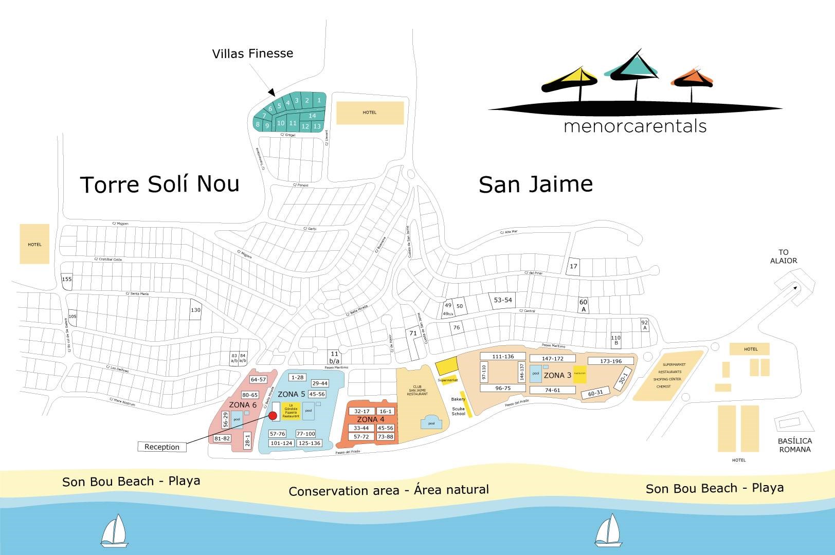 Son Bou Map