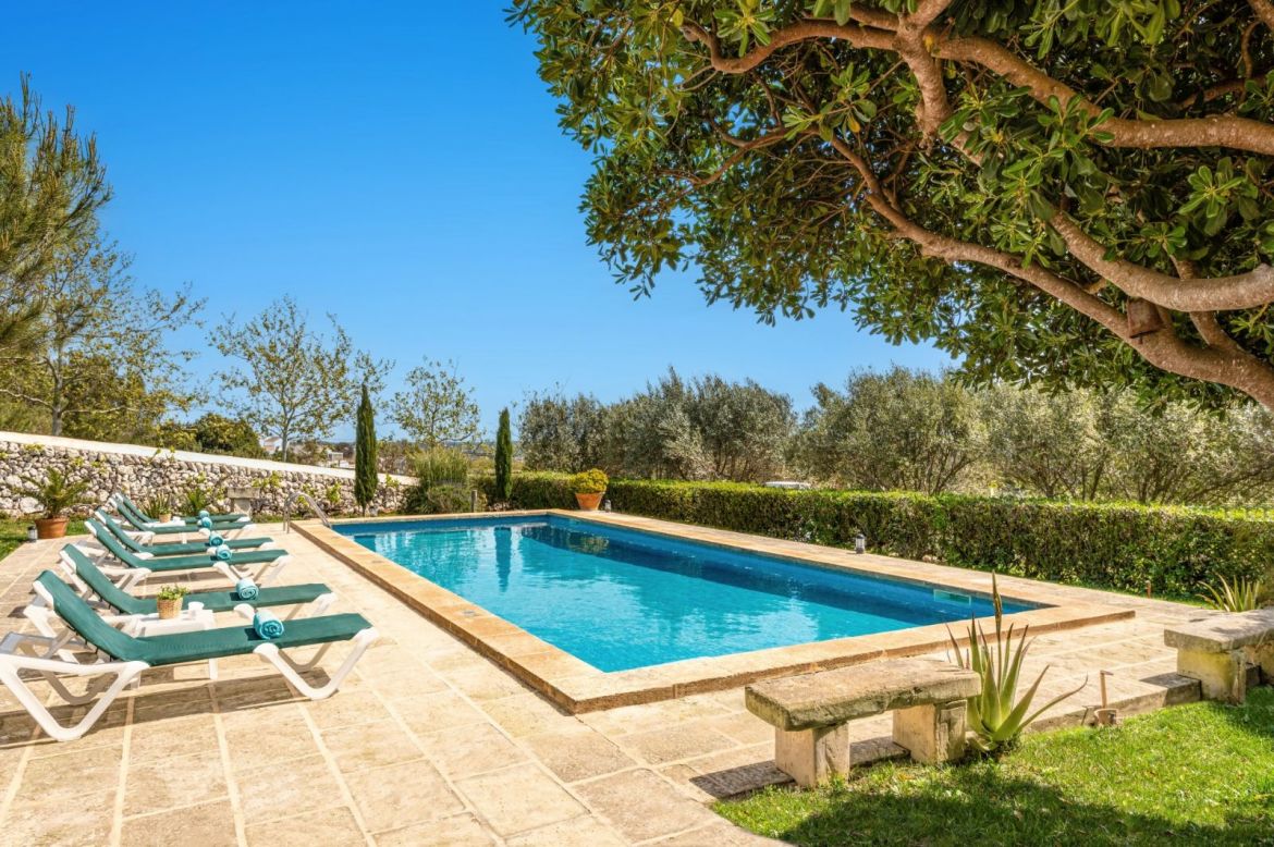Private swimming pool at Finca Llucasaldent Menor