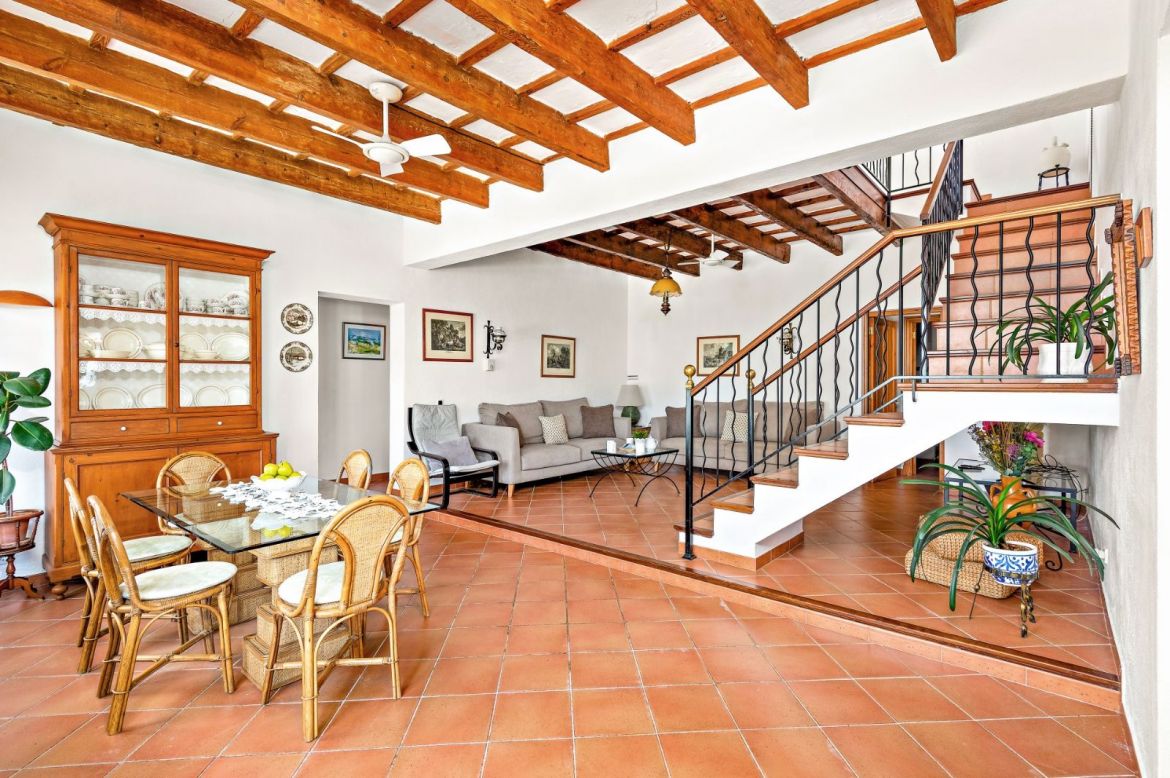 Living and dining area at Finca Llucasaldent Menor